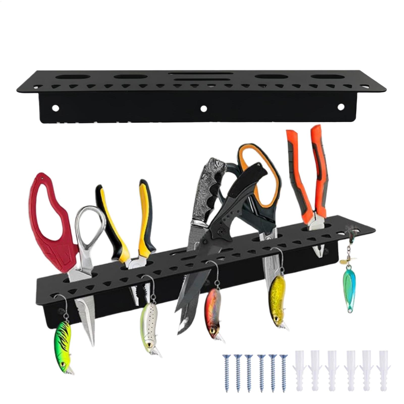 Fishing Kayak Rod Holder - ที่เก็บอุปกรณ์ตกปลาอะคริลิกแบบติดผนัง ชั้นวางอุปกรณ์ตกปลาแบบใส ที่เก็บคีม กรรไกร อุปกรณ์ต่างๆ สำหรับเรือและโรงรถ