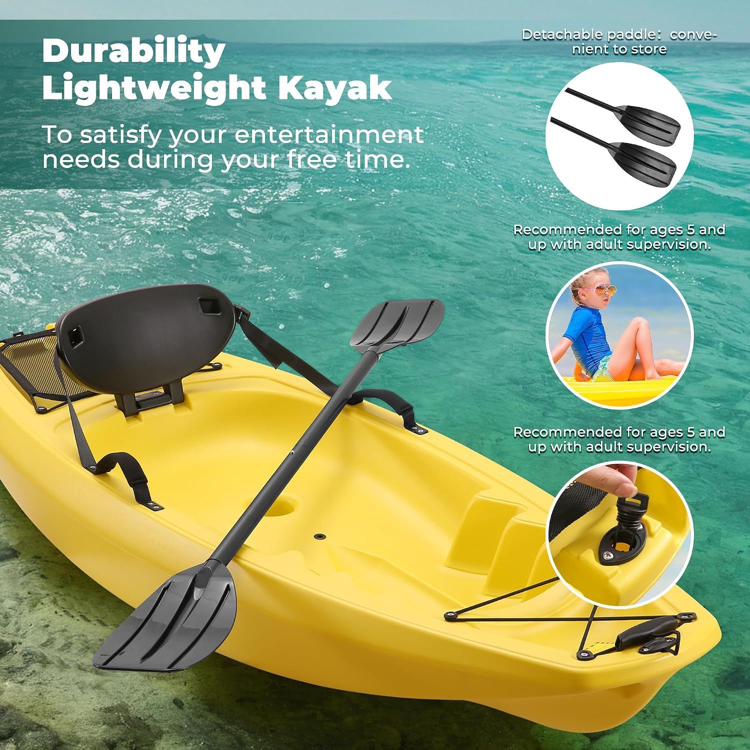 เรือคายัคพร้อมไม้พาย ขนาด 6.5  - Fishing Kayak Sit In บทวิจารณ์และราคา