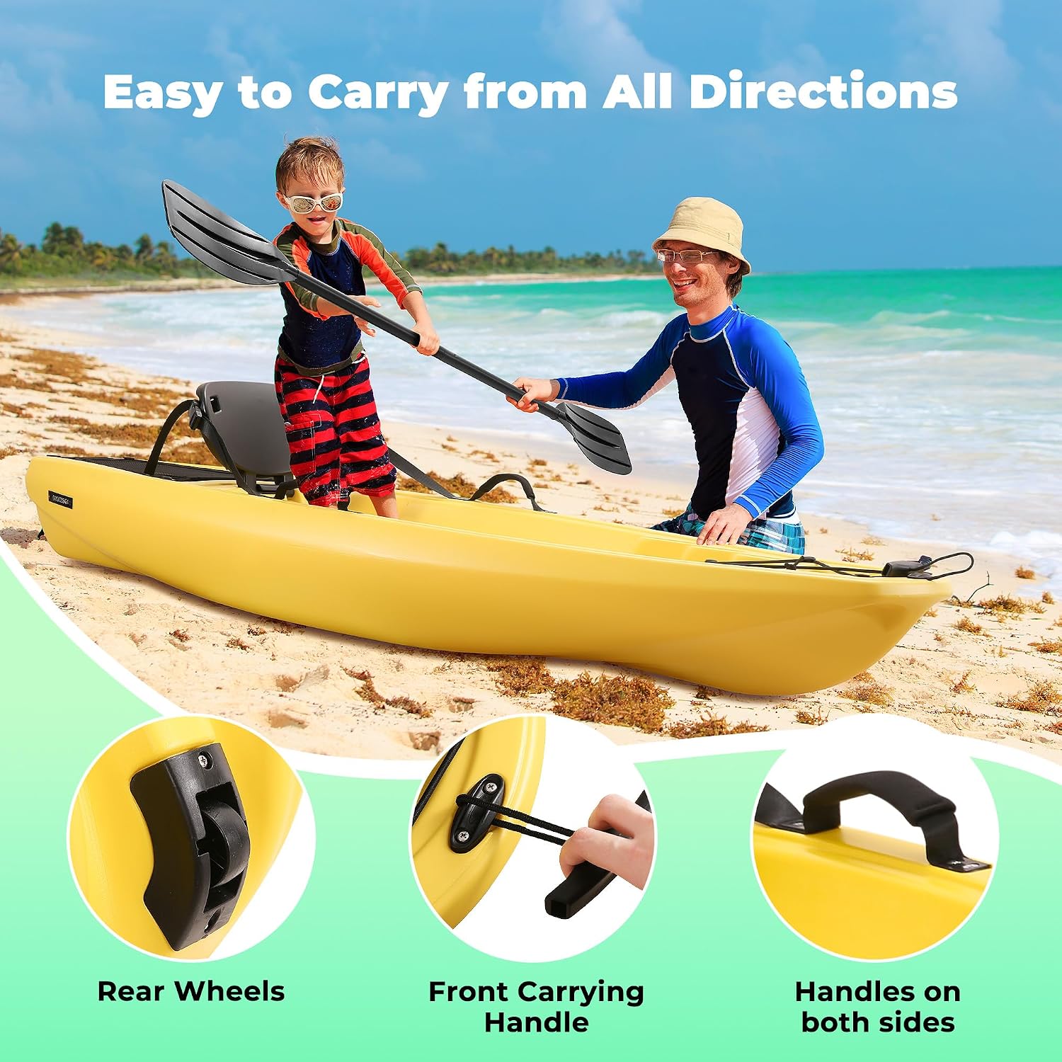 เรือคายัคพร้อมไม้พาย ขนาด 6.5  - Fishing Kayak Sit In บทวิจารณ์และราคา